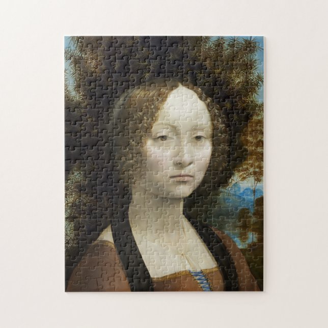 Leonardo Da Vinci Ginevra De' Benci Painting Jigsaw Puzzle (Vertical)