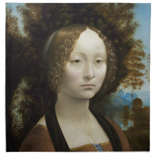 Leonardo Da Vinci Ginevra De' Benci Painting Napkin