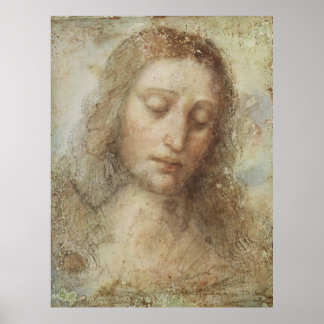 Leonardo da Vinci Head of Christ Poster