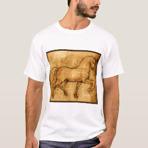 Leonardo Da Vinci Horse Art T-Shirt