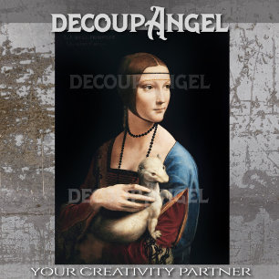 Leonardo da Vinci Lady with an Ermine Decoupage Tissue Paper