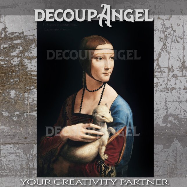Leonardo da Vinci Lady with an Ermine Decoupage Tissue Paper (Creator Uploaded)