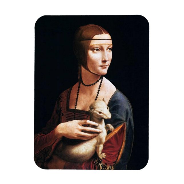 Leonardo Da Vinci Lady with an Ermine Magnet (Vertical)