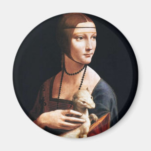 Leonardo Da Vinci Lady with an Ermine Magnet