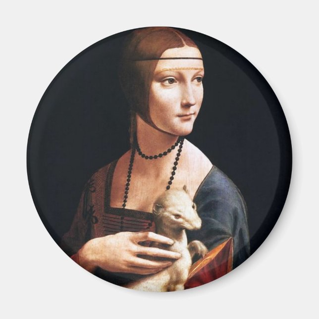 Leonardo Da Vinci Lady with an Ermine Magnet (Front)