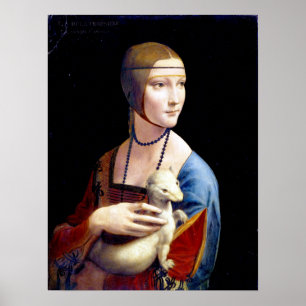 Leonardo da Vinci Lady with an Ermine Poster