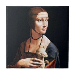 Leonardo Da Vinci Lady with an Ermine Tile