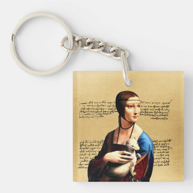 Leonardo da Vinci Lady with Ermine Key Ring (Front)