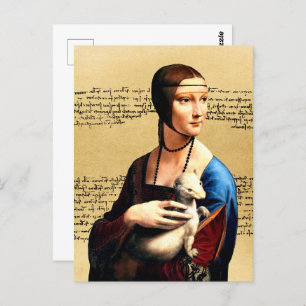 Leonardo da Vinci Lady with Ermine Postcard