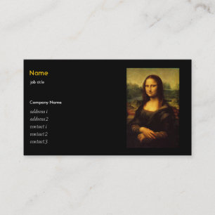 Leonardo Da Vinci , Mona Lisa Business Card