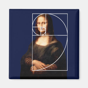 Leonardo da Vinci Mona Lisa Fibonacci Sequence Magnet