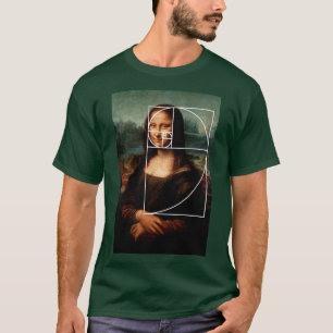 Leonardo da Vinci Mona Lisa Fibonacci Sequence T-Shirt
