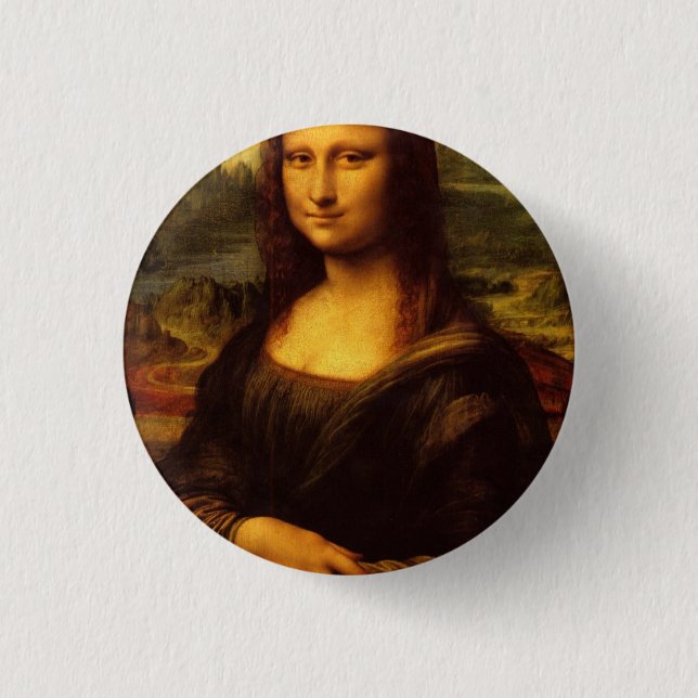 Leonardo Da Vinci Mona Lisa Fine Art Painting 3 Cm Round Badge (Front)