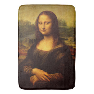 Leonardo Da Vinci Mona Lisa Fine Art Painting Bath Mat