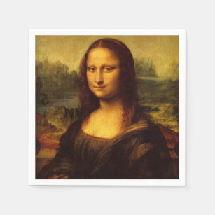 Leonardo Da Vinci Mona Lisa Fine Art Painting Napkin