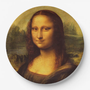 Leonardo Da Vinci Mona Lisa Fine Art Painting Paper Plate