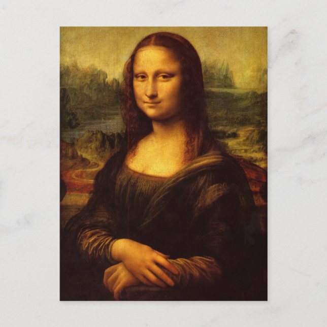 Leonardo Da Vinci Mona Lisa Fine Art Painting Postcard (Front)