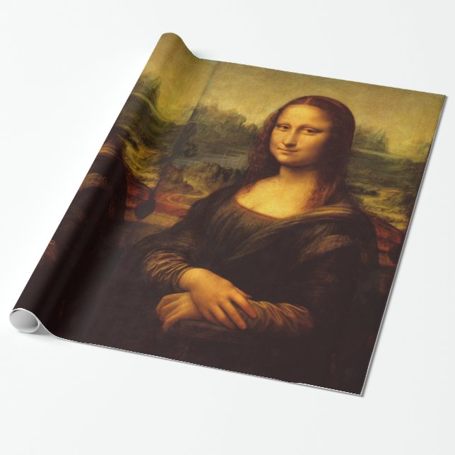 Leonardo Da Vinci Mona Lisa Fine Art Painting Wrapping Paper (Unrolled)