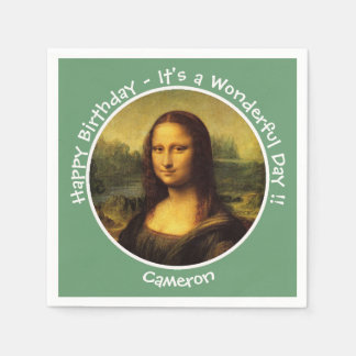 Leonardo da Vinci Mona Lisa Party Collection Napkin