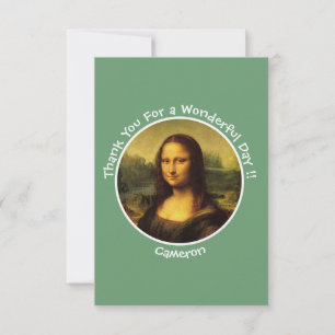 Leonardo da Vinci Mona Lisa Party Collection Thank You Card