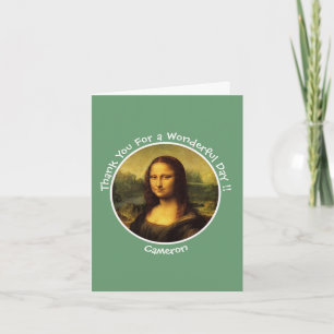 Leonardo da Vinci Mona Lisa Party Collection Thank You Card
