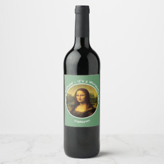 Leonardo da Vinci Mona Lisa Party Collection Wine Label