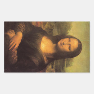Leonardo Da Vinci' Mona Lisa Rectangular Sticker