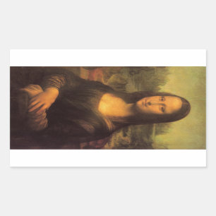 Leonardo Da Vinci' Mona Lisa Rectangular Sticker