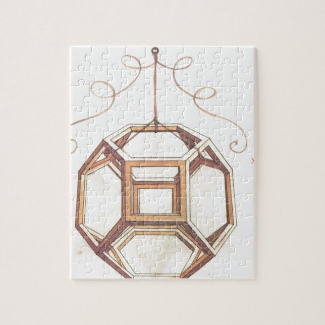 Leonardo da Vinci Octahedron Jigsaw Puzzle (Vertical)