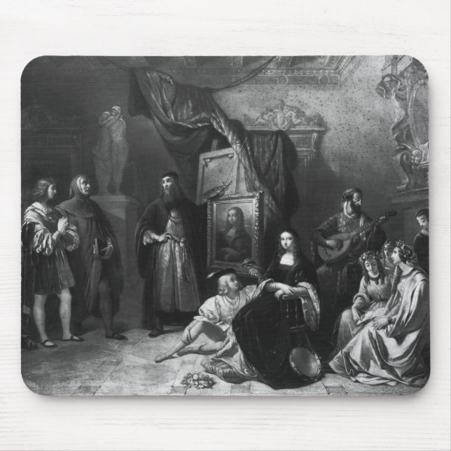 Leonardo da Vinci  painting the Gioconda Mouse Pad (Front)