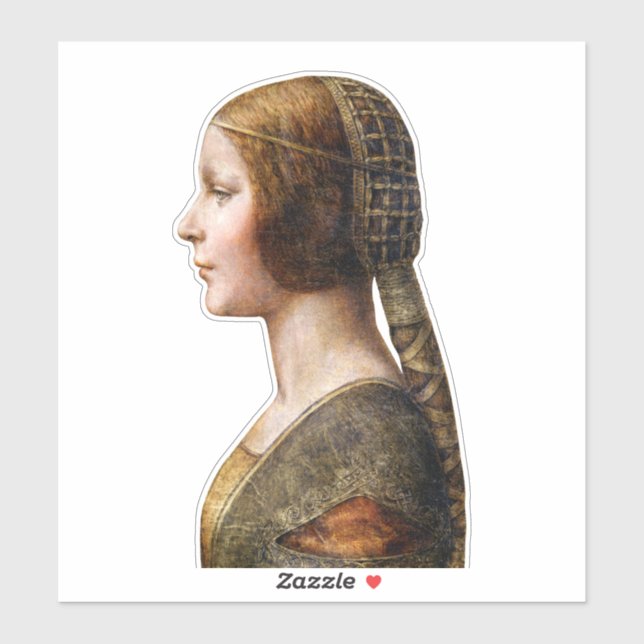 Leonardo da Vinci Portrait La Bella Principessa (Sheet)