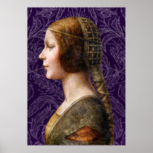 Leonardo da Vinci Portrait La Bella Principessa Poster
