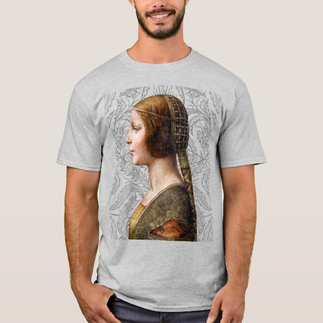 Leonardo da Vinci Portrait La Bella Principessa T-Shirt (Front)