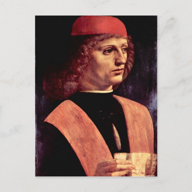 Leonardo da Vinci - Portrait of a musician Postcard (Front)