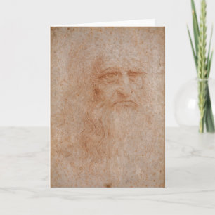 Leonardo Da Vinci, Presumed Self-Portrait Card