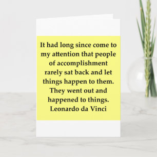 leonardo da vinci quote card