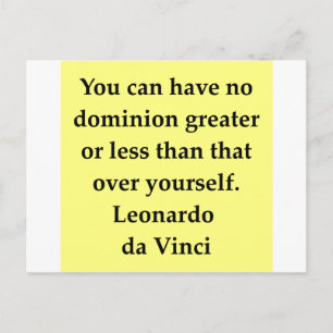leonardo da vinci quote postcard