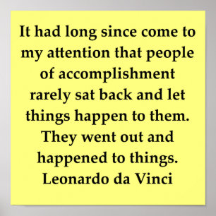 leonardo da vinci quote poster