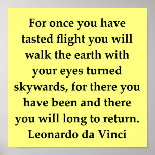 leonardo da vinci quote poster