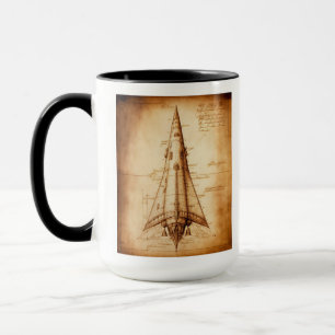Leonardo da Vinci’s Drawing of Rocket  Coffee Mug