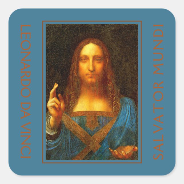 LEONARDO DA VINCI SALVATOR MUNDI Square Sticker (Front)