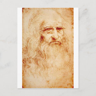 Leonardo Da Vinci Self-Portrait circa 1510-1515 Postcard