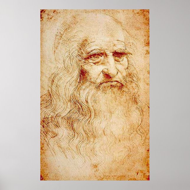 Leonardo Da Vinci - self portrait Poster (Front)