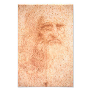 Leonardo da Vinci Self Portrait Red Chalk Photo Print