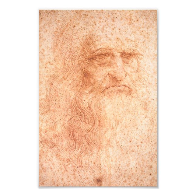 Leonardo da Vinci Self Portrait Red Chalk Photo Print (Front)