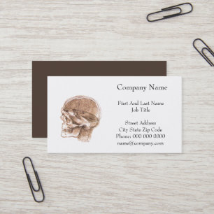 Leonardo da Vinci Skull Anatomy Fine Art Business Card