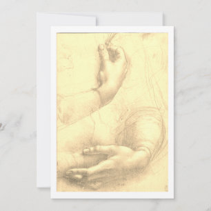 Leonardo da Vinci, Study of a Woman's Hands Holiday Card