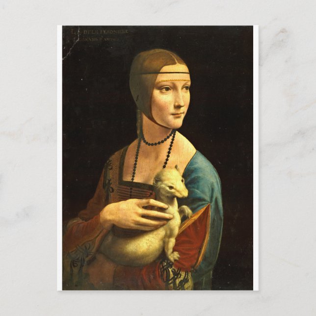 Leonardo Da Vinci - The Lady With An Ermine Postcard (Front)
