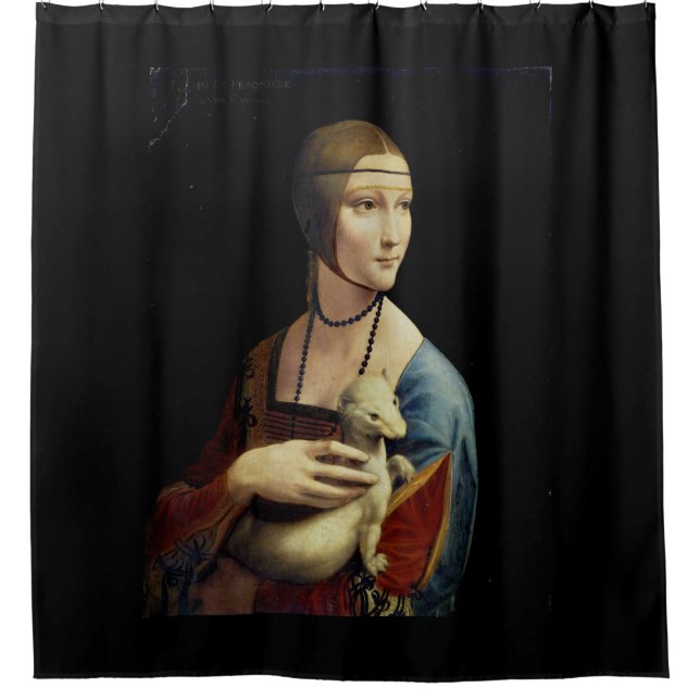 Leonardo da Vinci – The Lady with an Ermine Shower Curtain (Front)