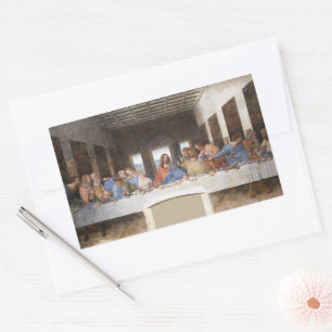 Leonardo da Vinci The Last Supper Fine Art Rectangular Sticker